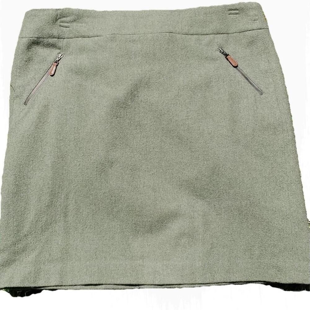 Talbot's Wool Mini Olive Skirt Preppy Dark Academia Twee Workwear Career